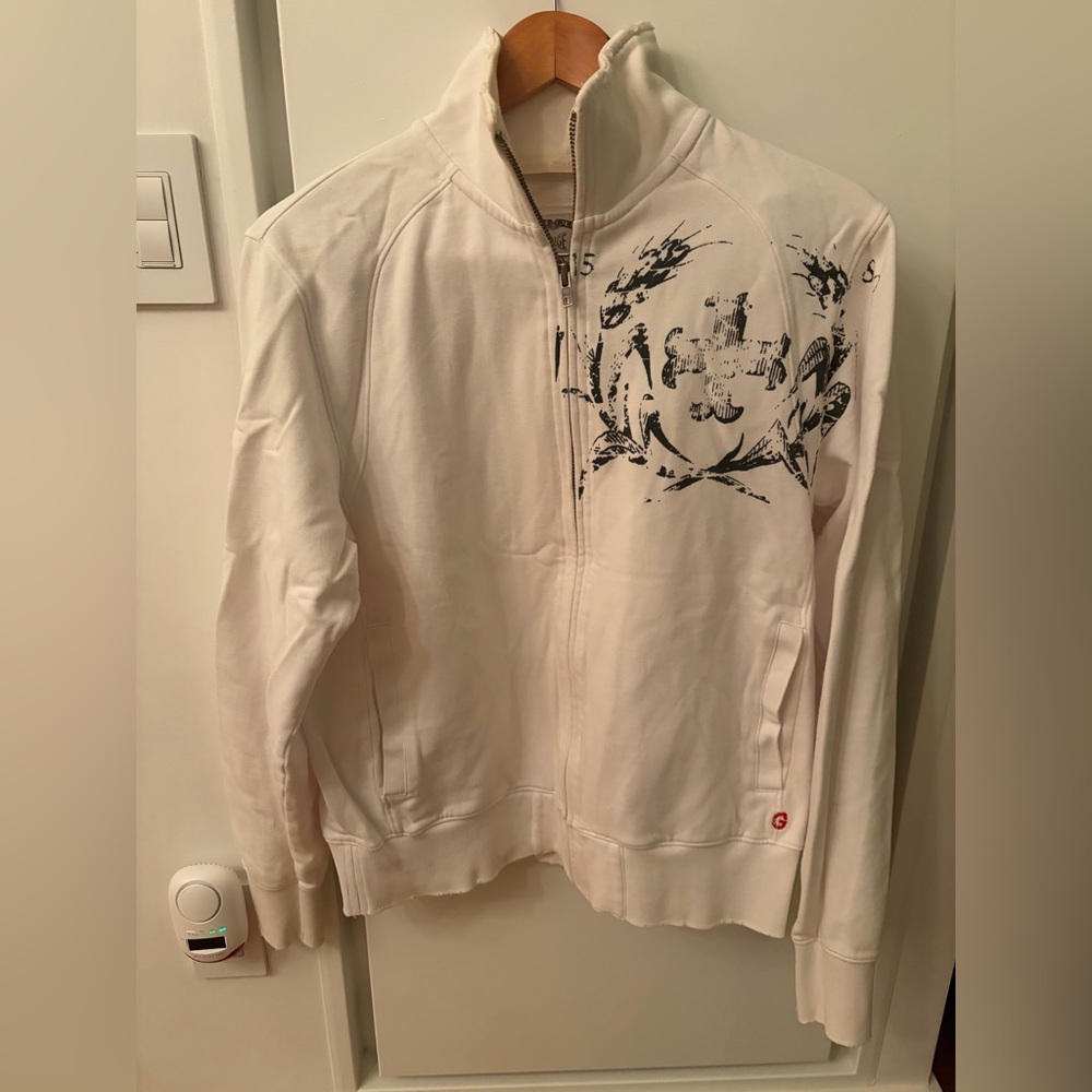 Guess White Vintage Graphic Jacket